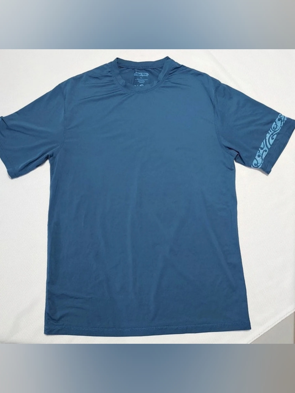 Crazy Shirts Tribal Graphic Hydro Print Performance Tee Blue XL